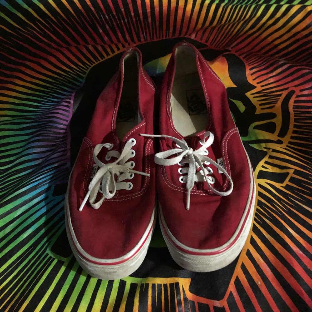 Red and white classic Vans